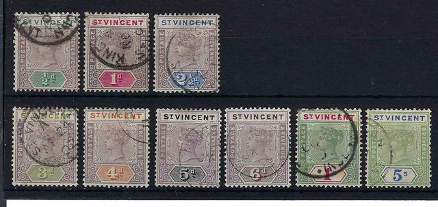 Image of St Vincent SG 67/75 FU British Commonwealth Stamp